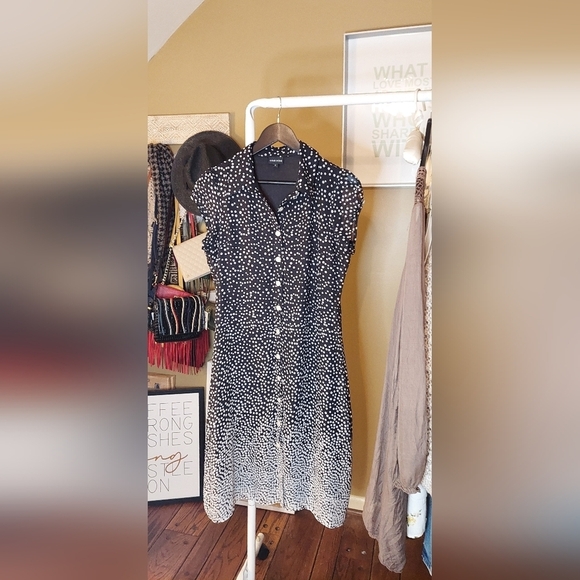 Voir Voir Polka-dot Midi Dress Size 8 - Picture 11 of 17